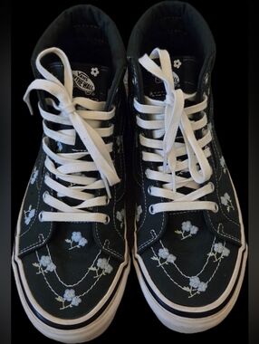 Vans Sandy Liang Sk8-Hi Women's Green Floral High-Top Sneakers